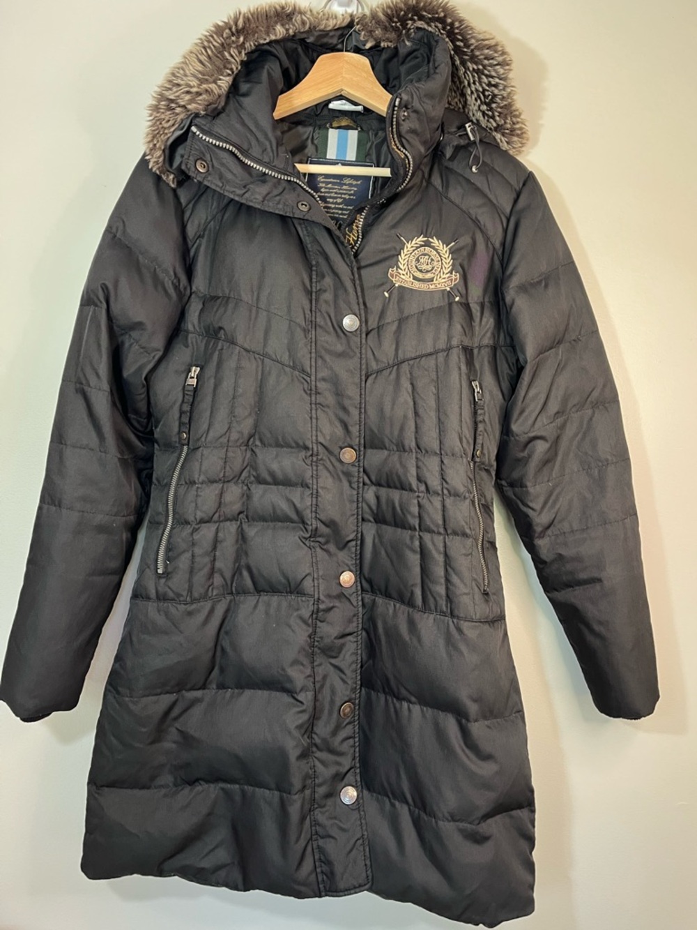 Mountain Horse Majesty Black Quilted Hooded Down Puffer Coat Women’s Medium